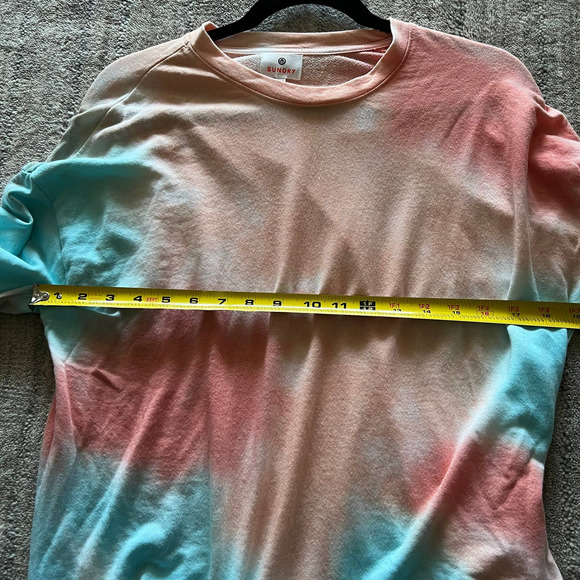 SUNDRY WOMEN'S MULTICOLOR TIE-DYE TERRY OVERSIZE SWEATSHIRT 1 S - Picture 10 of 10